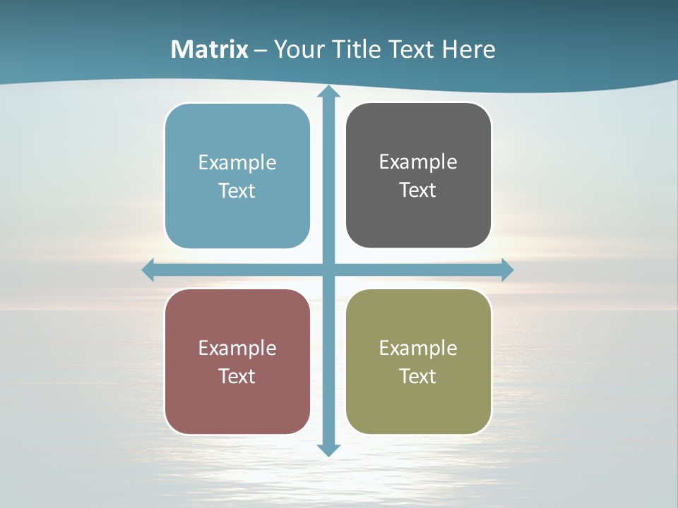 The Sun Is Setting Over The Ocean Powerpoint Template PowerPoint Template