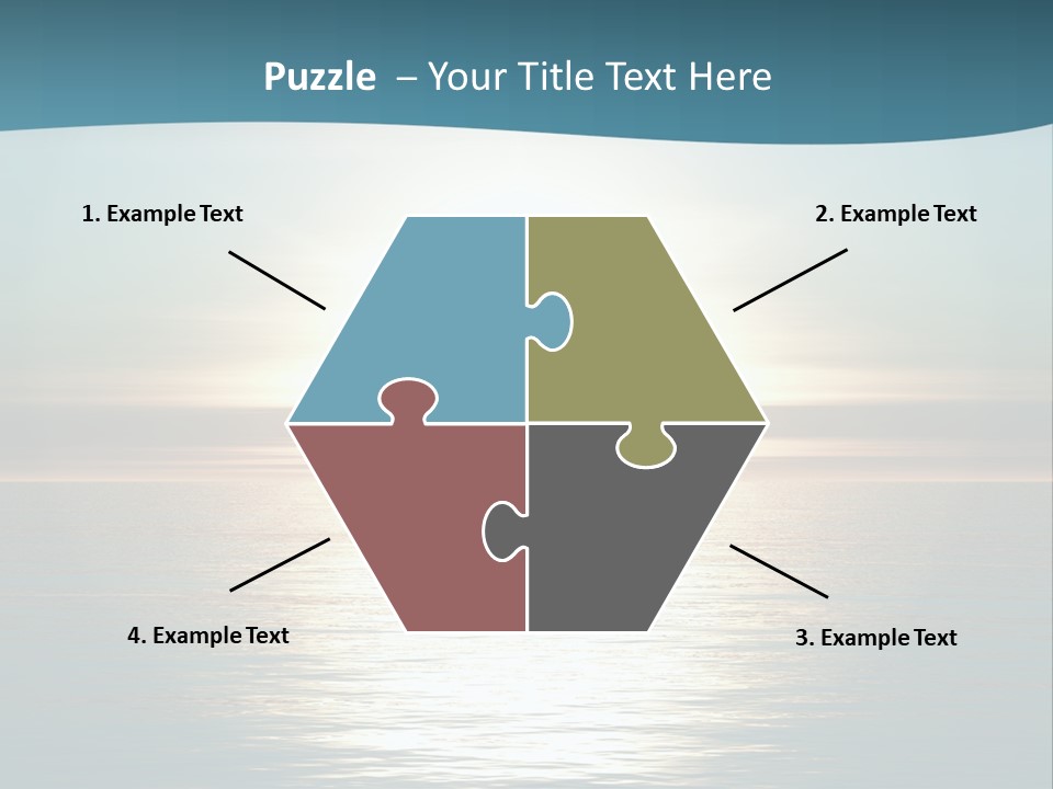 The Sun Is Setting Over The Ocean Powerpoint Template PowerPoint Template