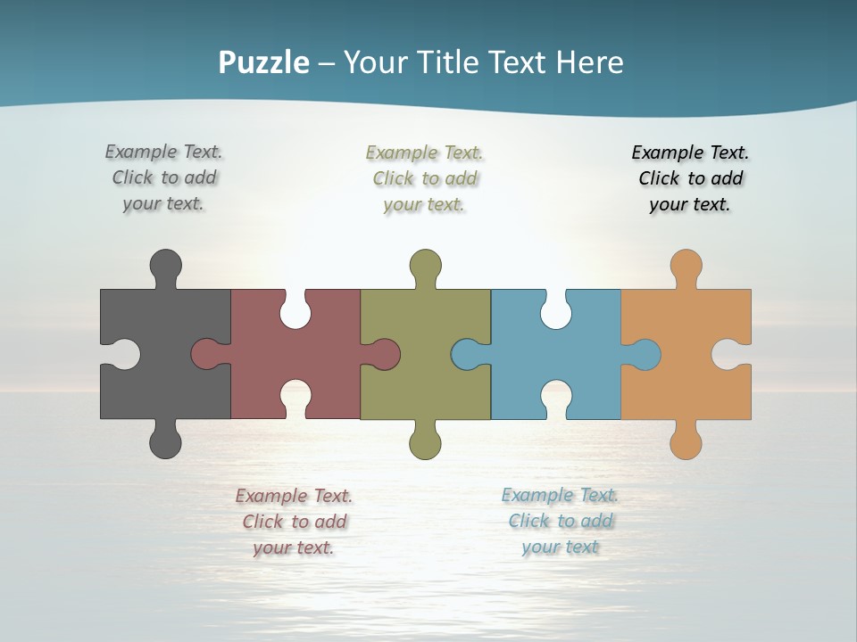 The Sun Is Setting Over The Ocean Powerpoint Template PowerPoint Template