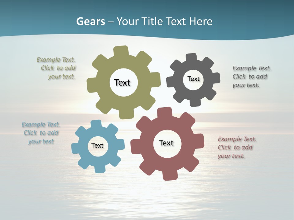 The Sun Is Setting Over The Ocean Powerpoint Template PowerPoint Template