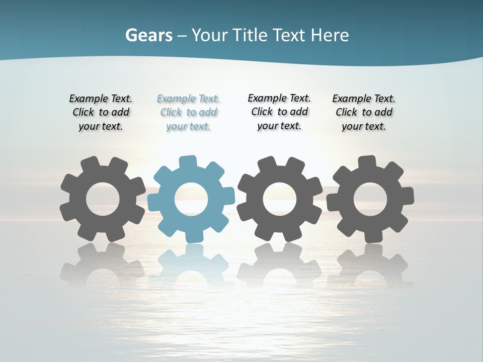 The Sun Is Setting Over The Ocean Powerpoint Template PowerPoint Template