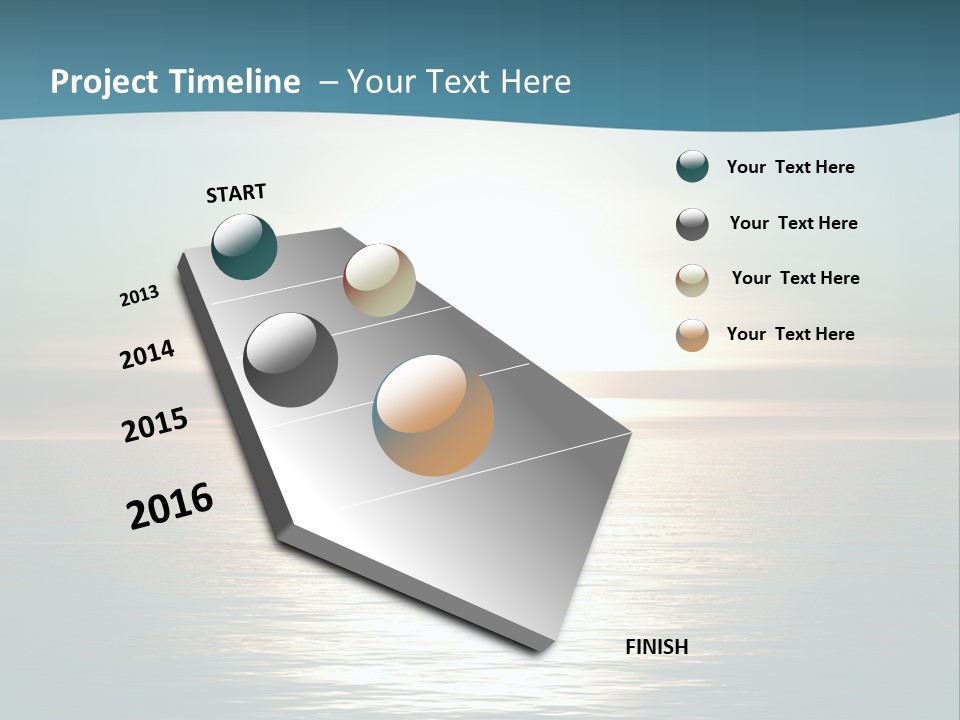The Sun Is Setting Over The Ocean Powerpoint Template PowerPoint Template