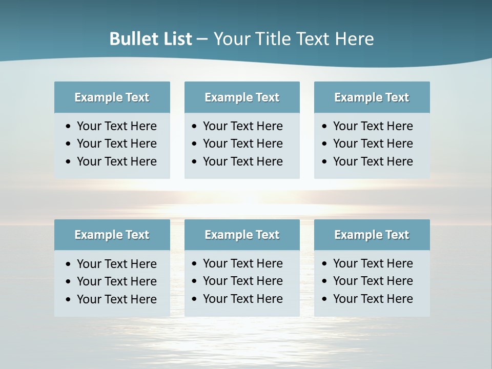 The Sun Is Setting Over The Ocean Powerpoint Template PowerPoint Template