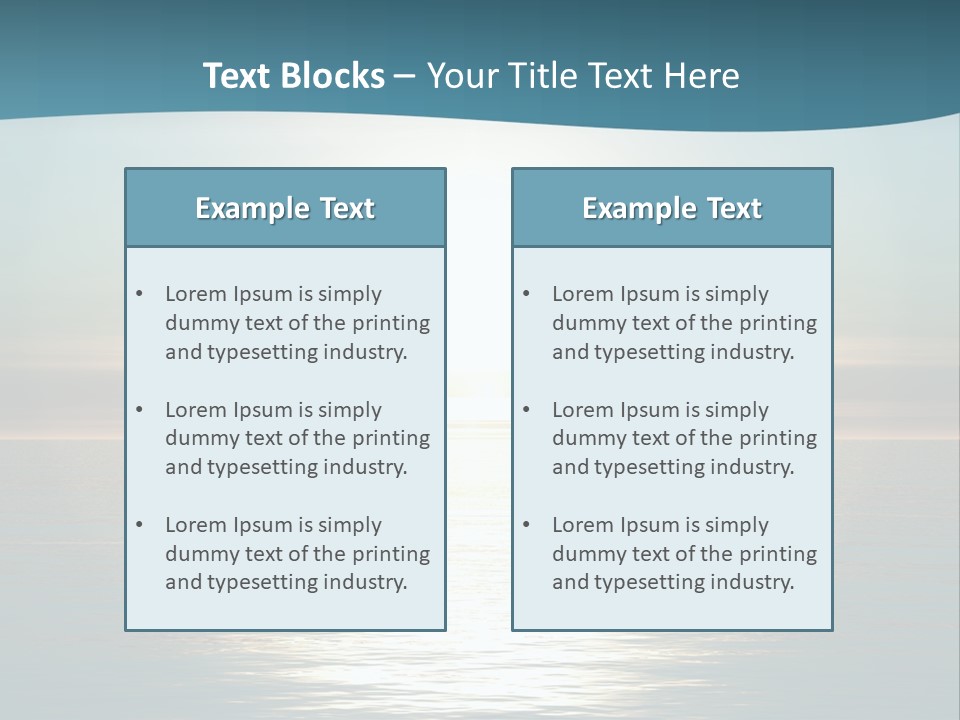 The Sun Is Setting Over The Ocean Powerpoint Template PowerPoint Template