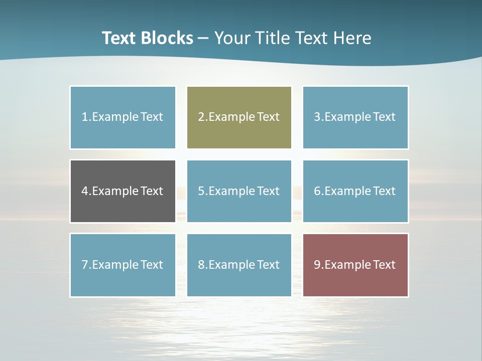 The Sun Is Setting Over The Ocean Powerpoint Template PowerPoint Template