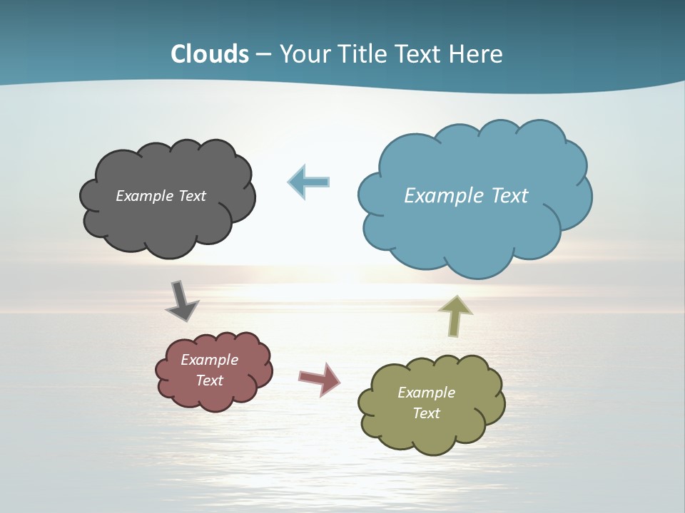 The Sun Is Setting Over The Ocean Powerpoint Template PowerPoint Template