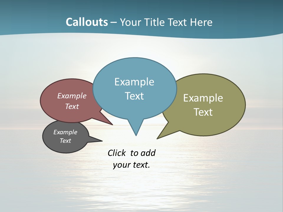 The Sun Is Setting Over The Ocean Powerpoint Template PowerPoint Template