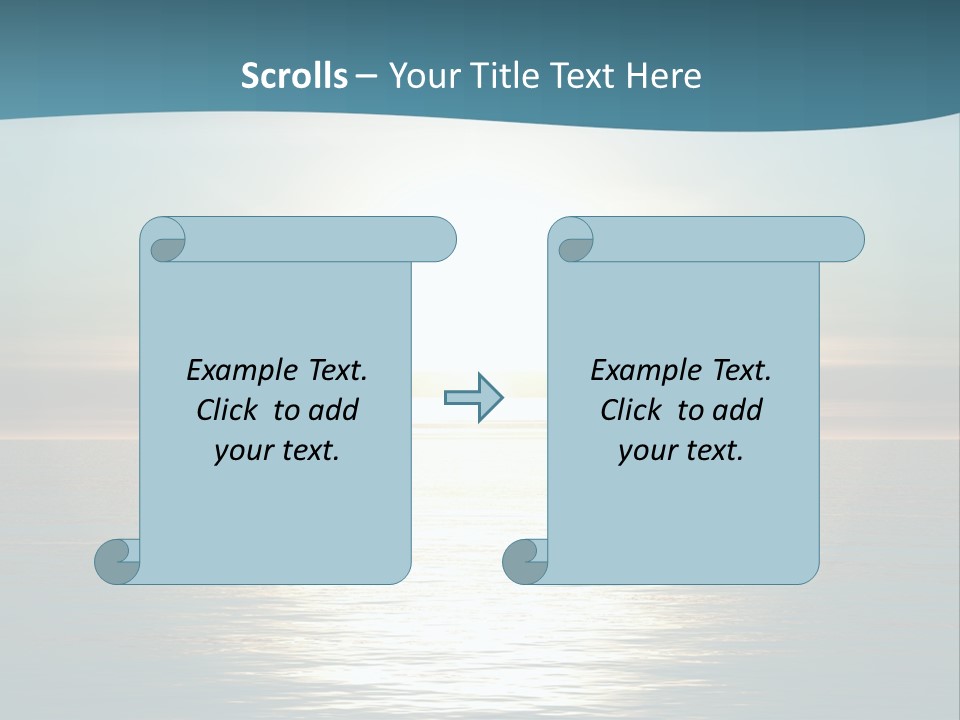 The Sun Is Setting Over The Ocean Powerpoint Template PowerPoint Template
