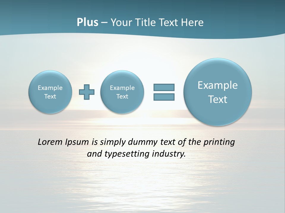 The Sun Is Setting Over The Ocean Powerpoint Template PowerPoint Template