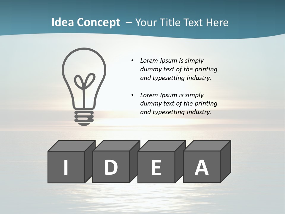The Sun Is Setting Over The Ocean Powerpoint Template PowerPoint Template