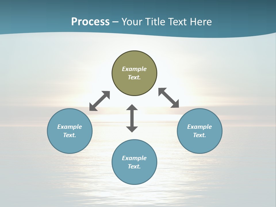 The Sun Is Setting Over The Ocean Powerpoint Template PowerPoint Template