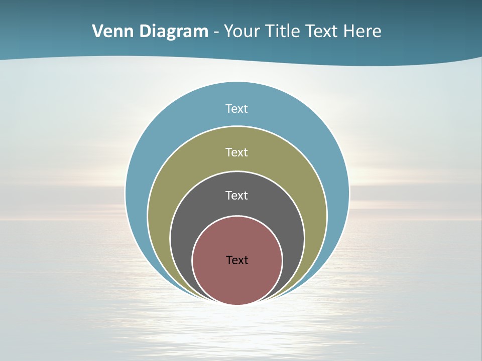 The Sun Is Setting Over The Ocean Powerpoint Template PowerPoint Template