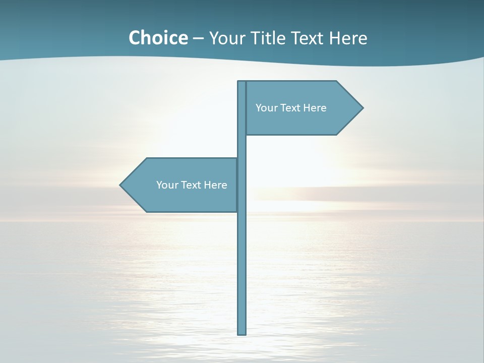 The Sun Is Setting Over The Ocean Powerpoint Template PowerPoint Template