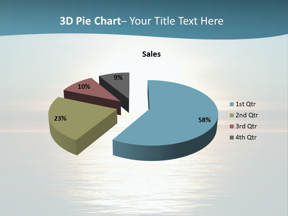 The Sun Is Setting Over The Ocean Powerpoint Template PowerPoint Template