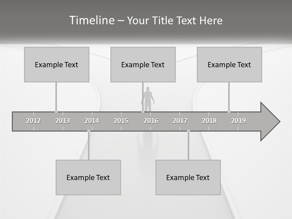 A Person Standing On A Road With A White Background PowerPoint Template