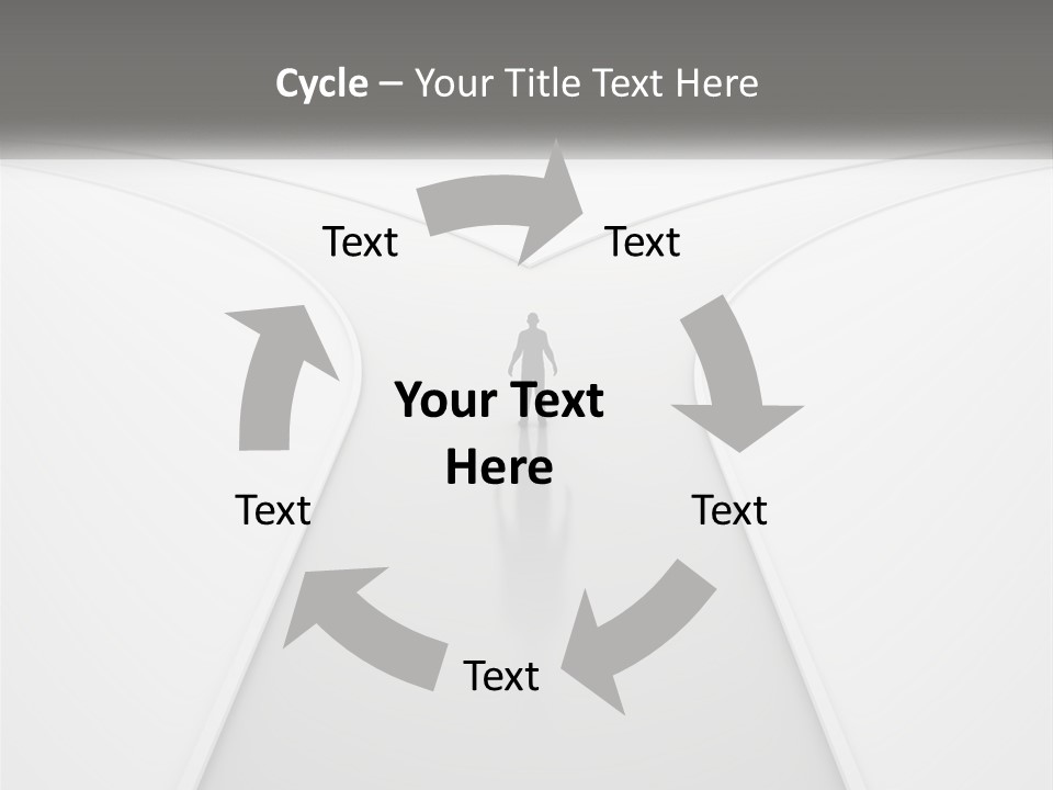 A Person Standing On A Road With A White Background PowerPoint Template