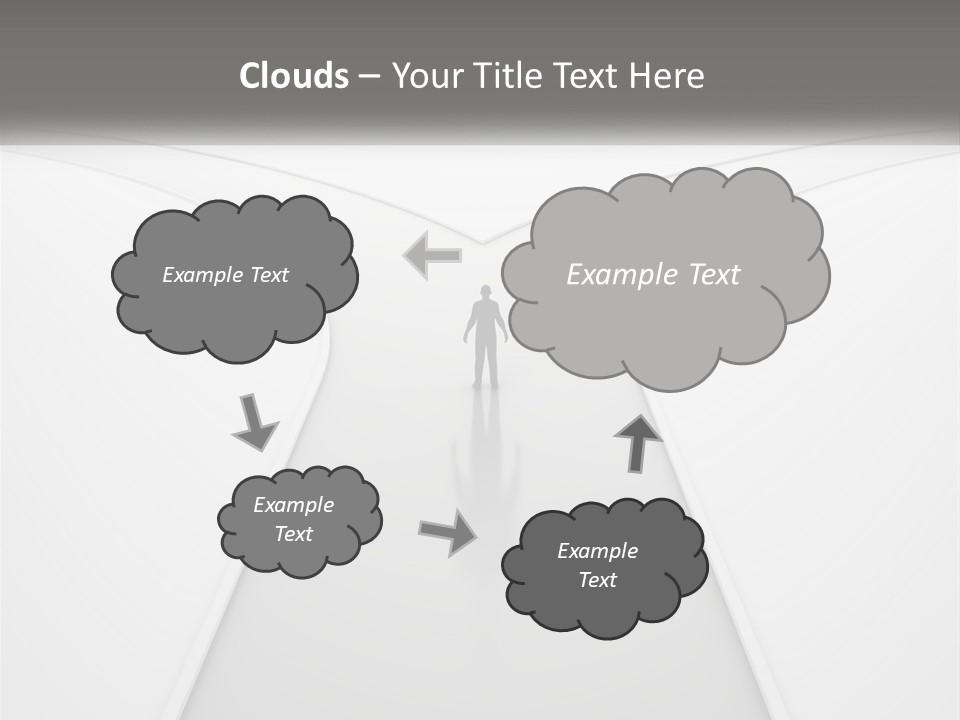 A Person Standing On A Road With A White Background PowerPoint Template