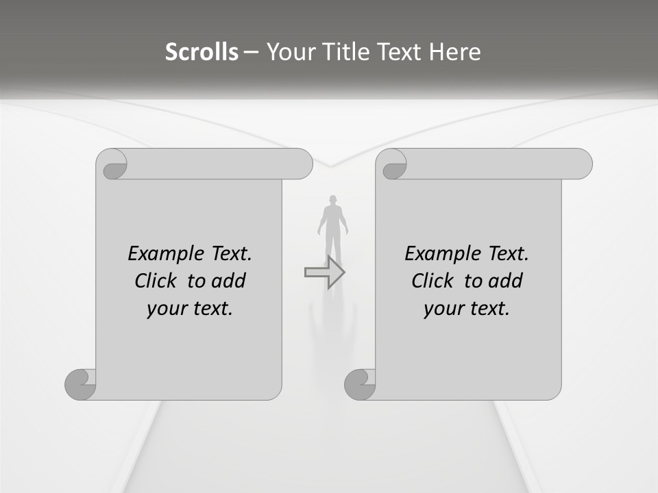 A Person Standing On A Road With A White Background PowerPoint Template