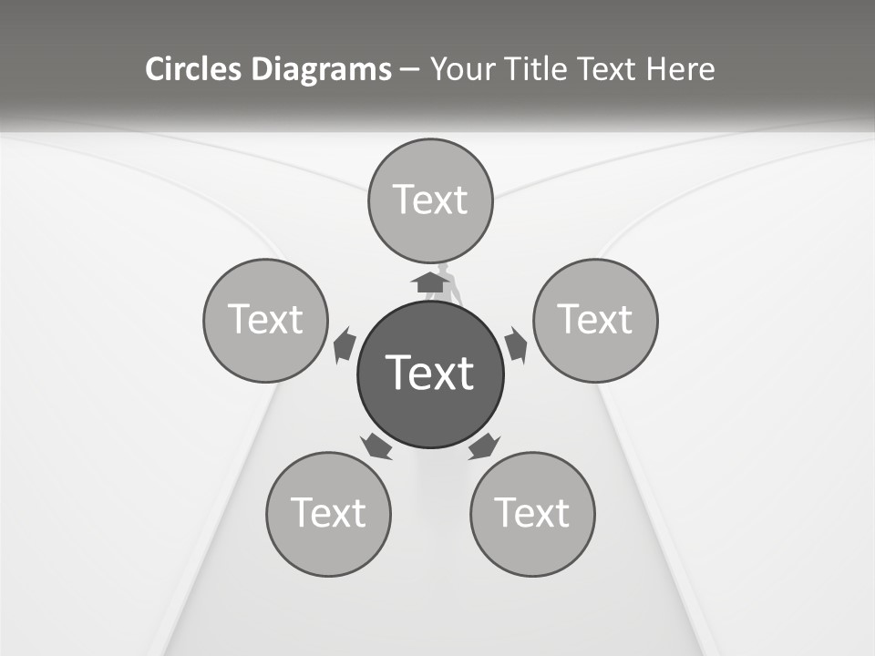 A Person Standing On A Road With A White Background PowerPoint Template