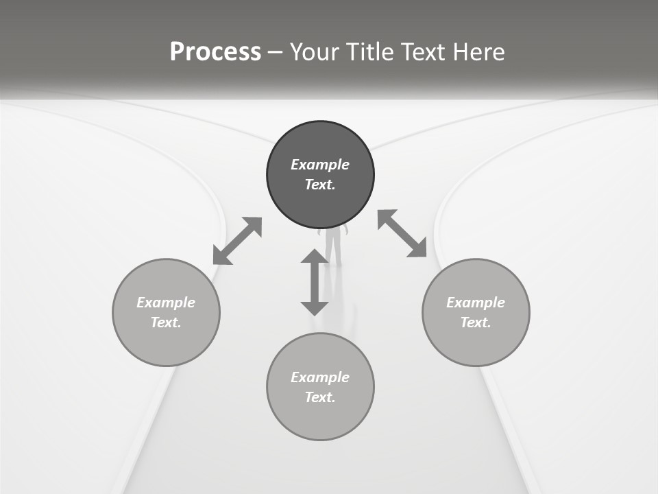 A Person Standing On A Road With A White Background PowerPoint Template