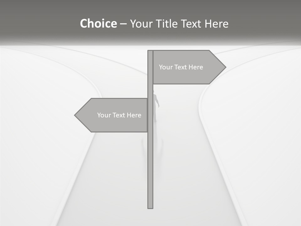 A Person Standing On A Road With A White Background PowerPoint Template