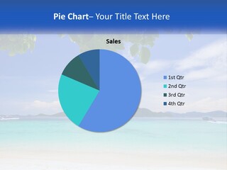 A Beach With Boats In The Water And A Blue Sky PowerPoint Template