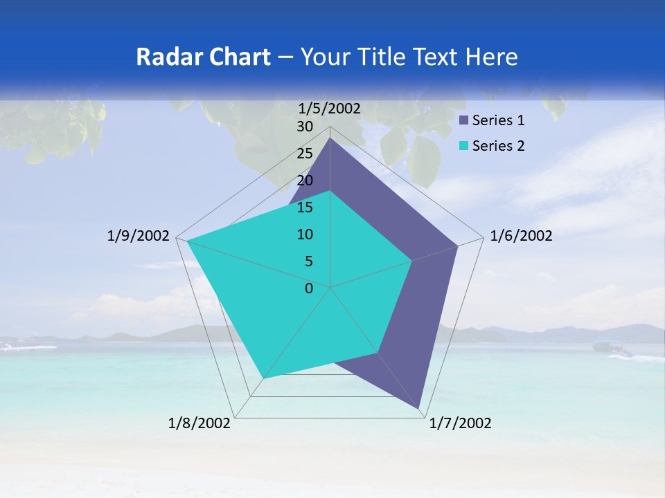 A Beach With Boats In The Water And A Blue Sky PowerPoint Template