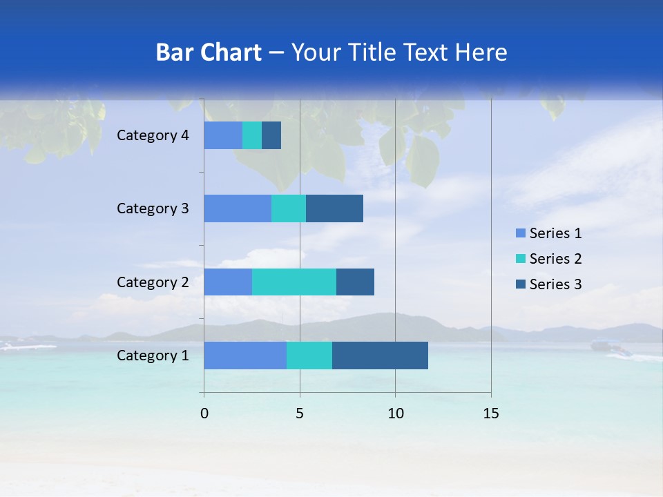 A Beach With Boats In The Water And A Blue Sky PowerPoint Template
