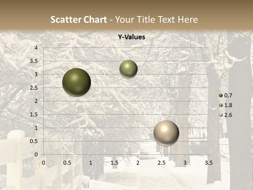 A Snowy Path With Trees And A Fence PowerPoint Template