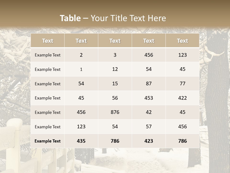 A Snowy Path With Trees And A Fence PowerPoint Template