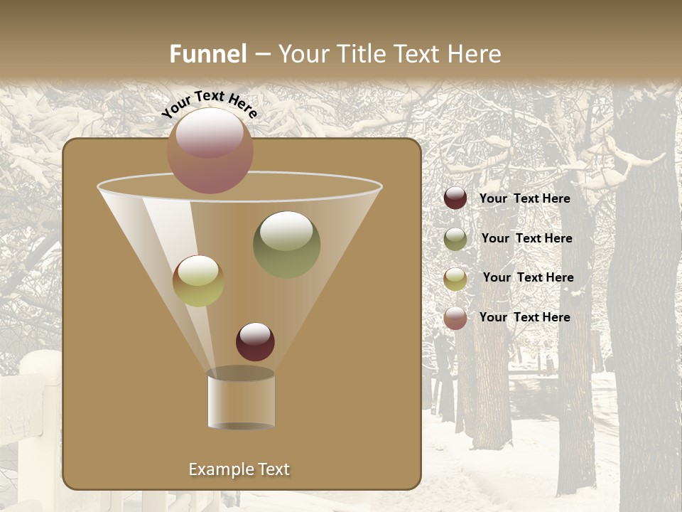 A Snowy Path With Trees And A Fence PowerPoint Template