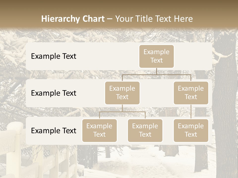 A Snowy Path With Trees And A Fence PowerPoint Template