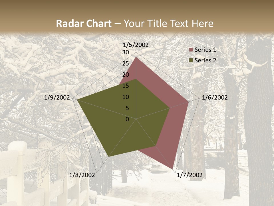 A Snowy Path With Trees And A Fence PowerPoint Template