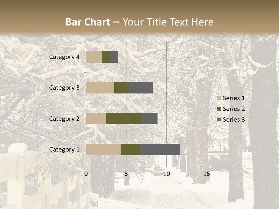 A Snowy Path With Trees And A Fence PowerPoint Template
