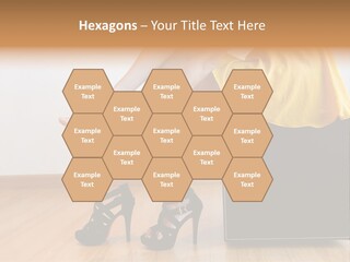 A Woman Sitting On Top Of A Black Suitcase PowerPoint Template