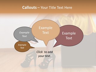 A Woman Sitting On Top Of A Black Suitcase PowerPoint Template