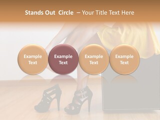 A Woman Sitting On Top Of A Black Suitcase PowerPoint Template