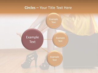 A Woman Sitting On Top Of A Black Suitcase PowerPoint Template