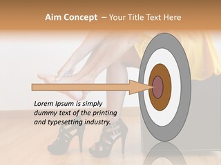 A Woman Sitting On Top Of A Black Suitcase PowerPoint Template
