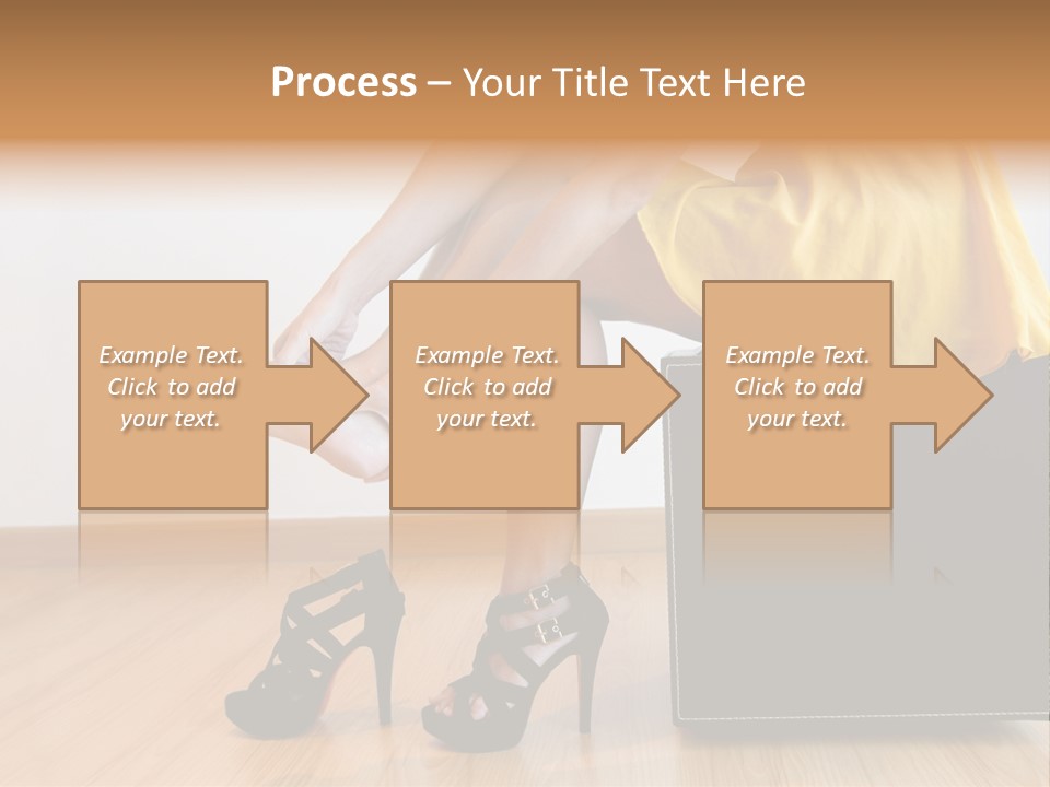 A Woman Sitting On Top Of A Black Suitcase PowerPoint Template