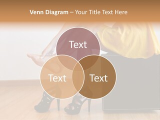 A Woman Sitting On Top Of A Black Suitcase PowerPoint Template