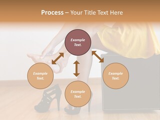 A Woman Sitting On Top Of A Black Suitcase PowerPoint Template