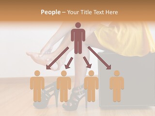A Woman Sitting On Top Of A Black Suitcase PowerPoint Template
