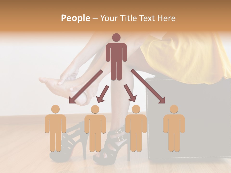 A Woman Sitting On Top Of A Black Suitcase PowerPoint Template