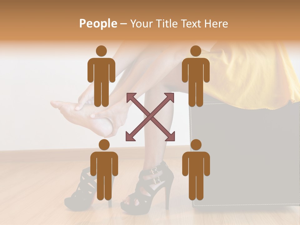A Woman Sitting On Top Of A Black Suitcase PowerPoint Template