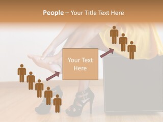 A Woman Sitting On Top Of A Black Suitcase PowerPoint Template