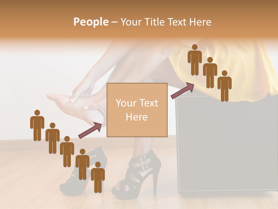 A Woman Sitting On Top Of A Black Suitcase PowerPoint Template