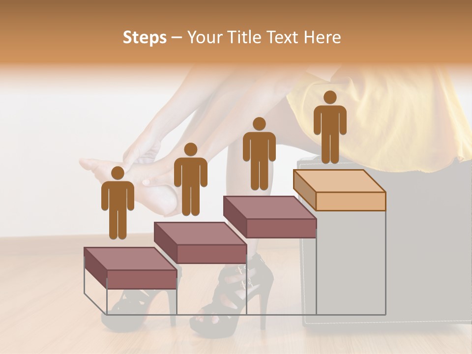 A Woman Sitting On Top Of A Black Suitcase PowerPoint Template