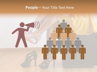 A Woman Sitting On Top Of A Black Suitcase PowerPoint Template