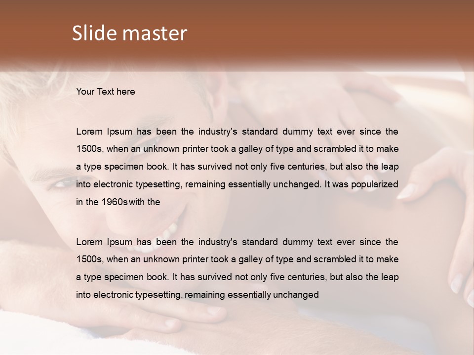 A Man Getting A Back Massage From A Woman PowerPoint Template